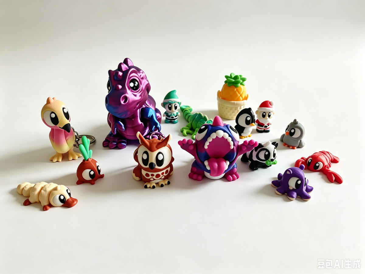 3D‑printed toy set